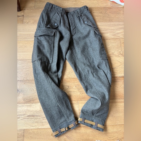 Vintage thick wool cargo pants - Picture 2 of 6